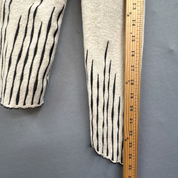 Venario Wool Sweater Cardigan M Cream Ruffled Artsy Career Edwardian Cottage Y2K - Picture 13 of 16